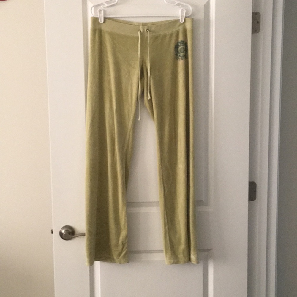 Juicy Couture Terry Lime Green Draw String Sweats
